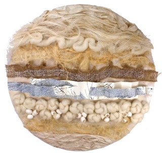 LUNE BLANCHE (60cm) - OEUVRES TEXTILES 2022 - 2025